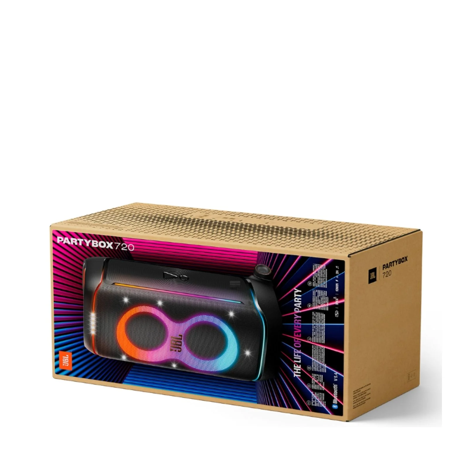 مكبر صوت JBL PartyBox 710 بإضاءة LED وردية وحمراء